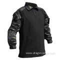 Black Multicam Combat Shirt Elbow Pads Tactical Jersey